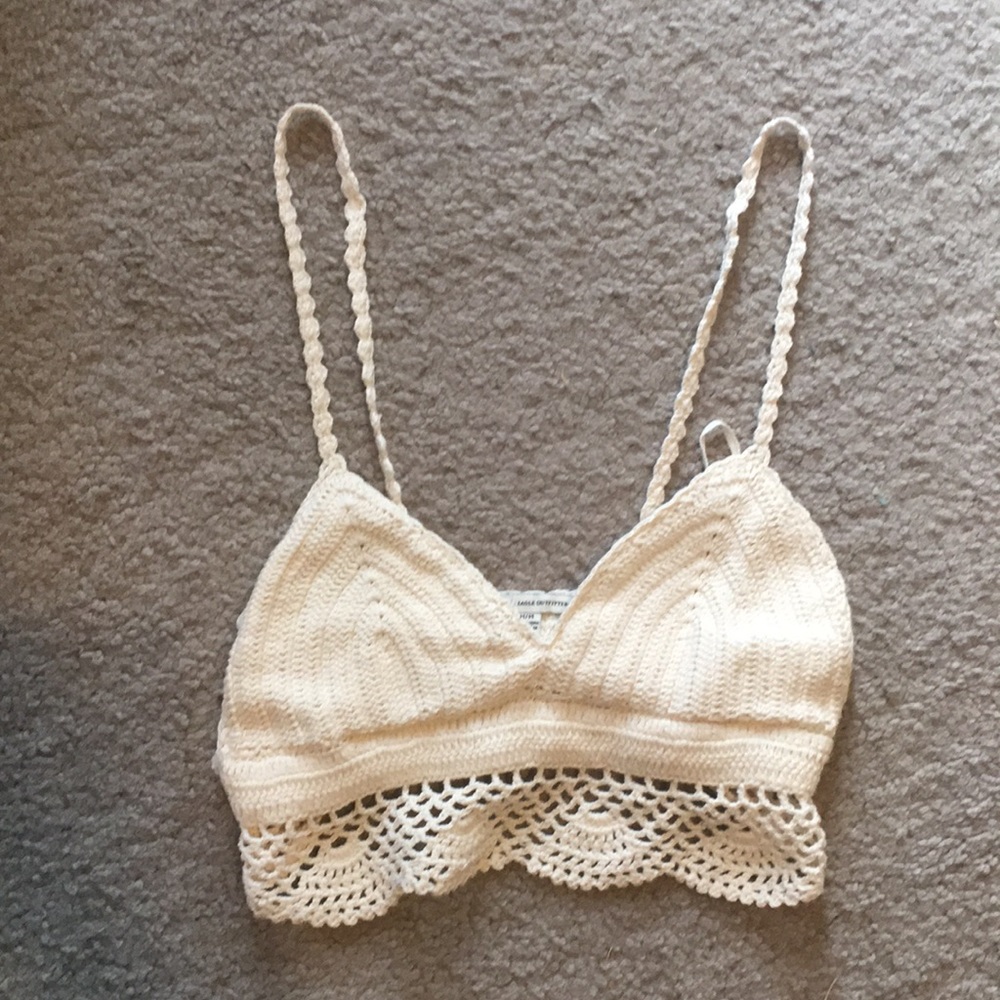 Cream Crochet Top